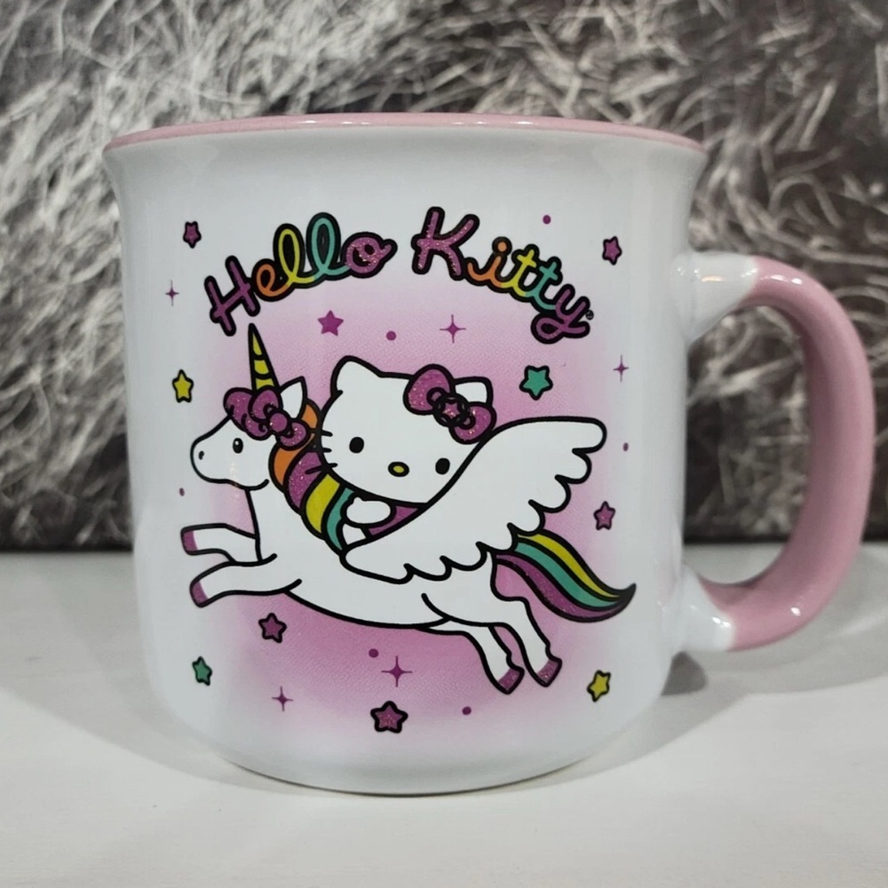 Hello Kitty and Unicorn Large Ceramic Mug